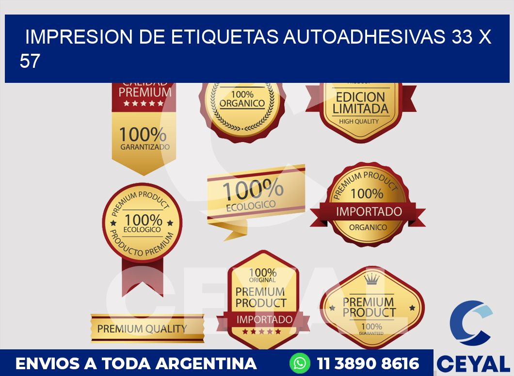 impresion de etiquetas autoadhesivas 33 x 57