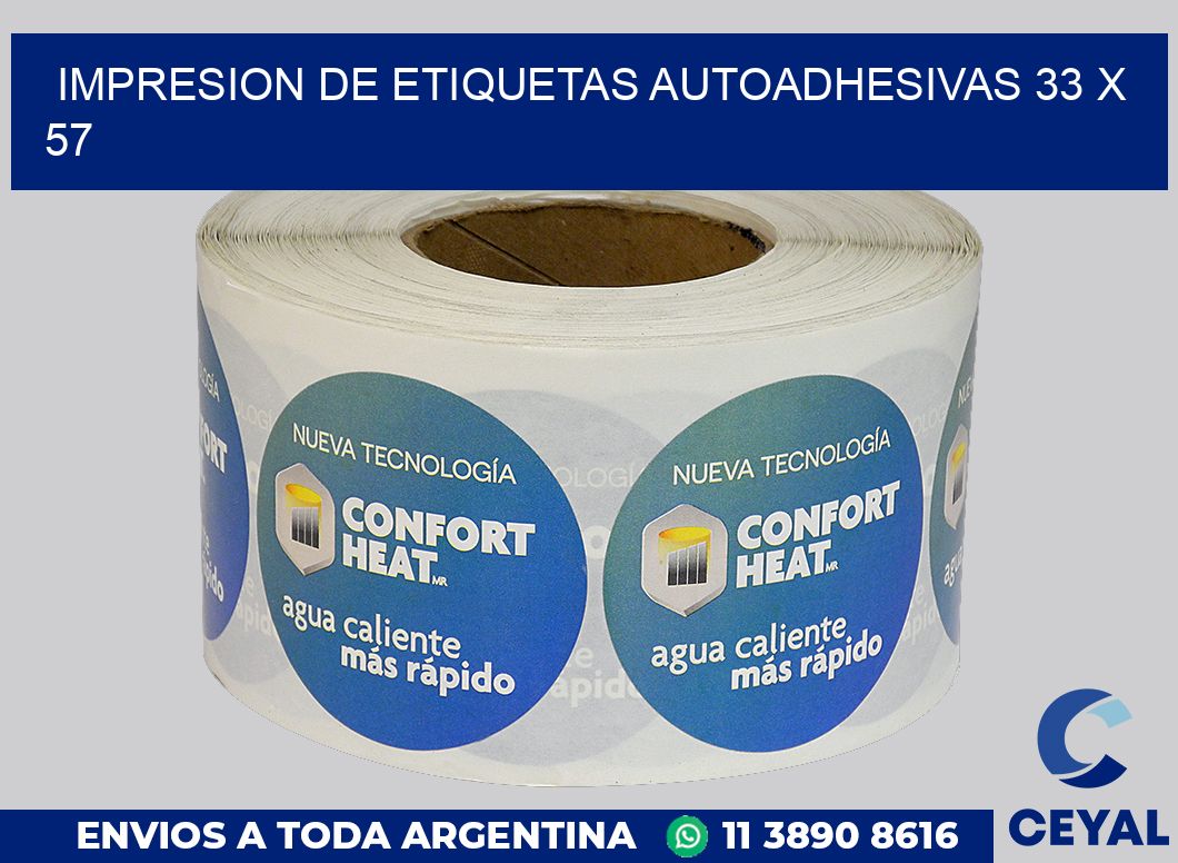 impresion de etiquetas autoadhesivas 33 x 57