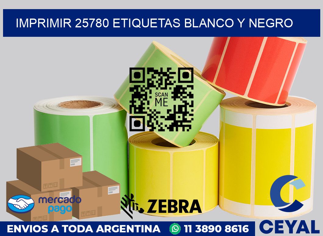 imprimir 25780 etiquetas blanco y negro