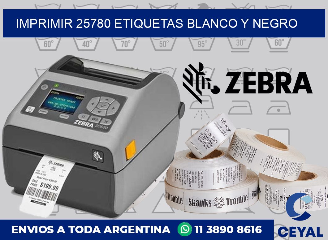 imprimir 25780 etiquetas blanco y negro