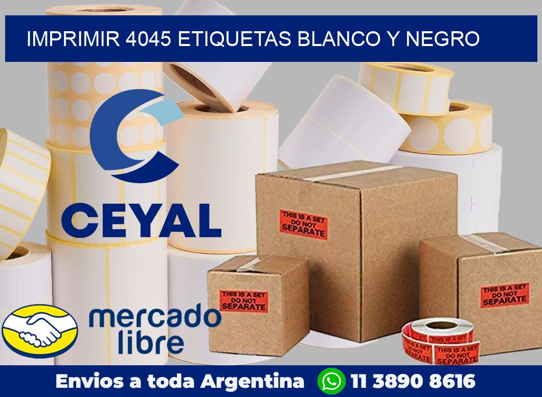 imprimir 4045 etiquetas blanco y negro