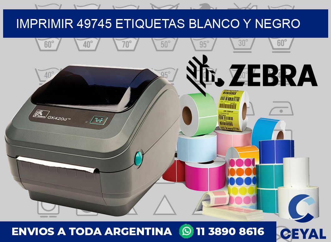 imprimir 49745 etiquetas blanco y negro