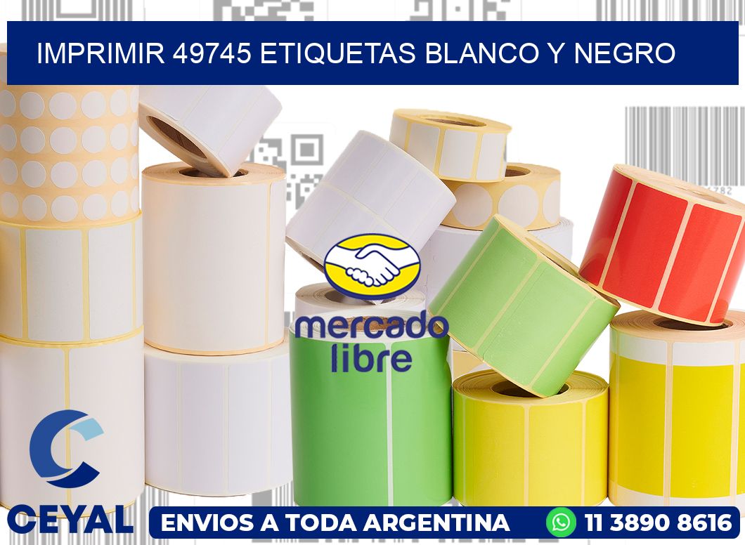 imprimir 49745 etiquetas blanco y negro