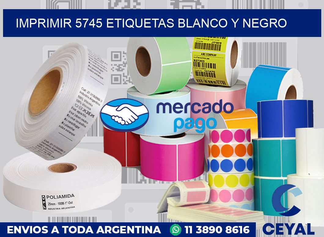 imprimir 5745 etiquetas blanco y negro