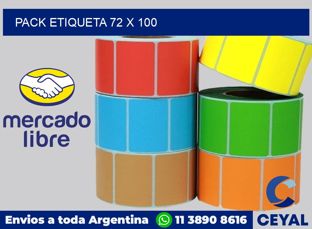 pack etiqueta 72 x 100