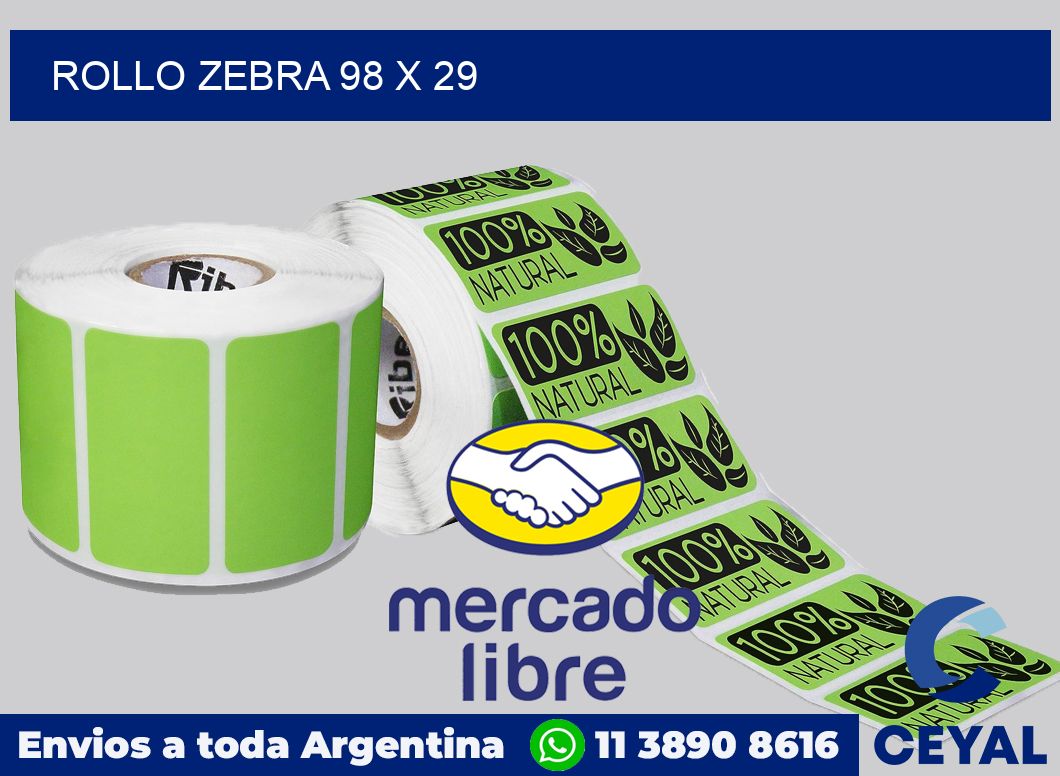 rollo zebra 98 x 29