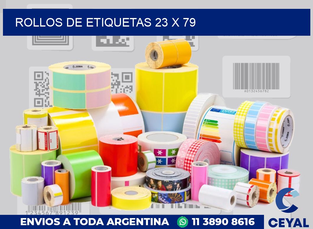 rollos de etiquetas 23 x 79