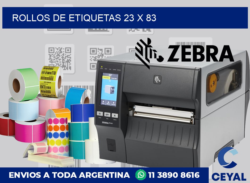rollos de etiquetas 23 x 83