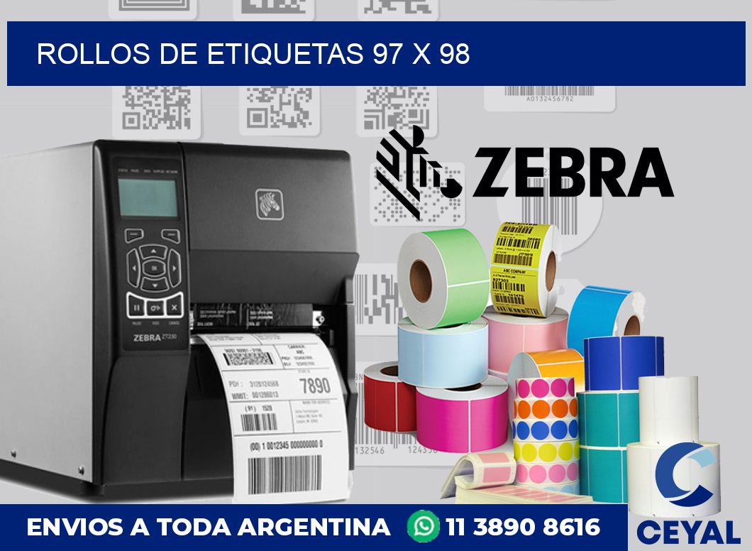 rollos de etiquetas 97 x 98