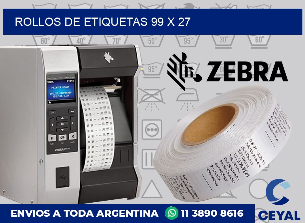 rollos de etiquetas 99 x 27