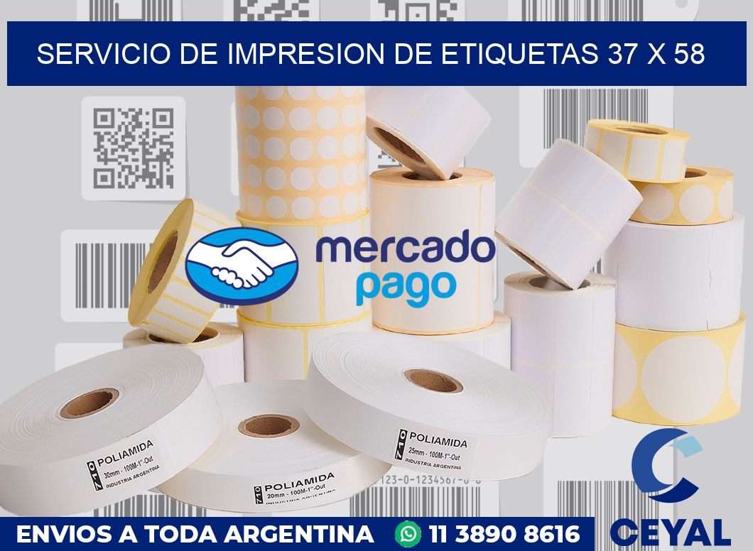 servicio de impresion de etiquetas 37 x 58