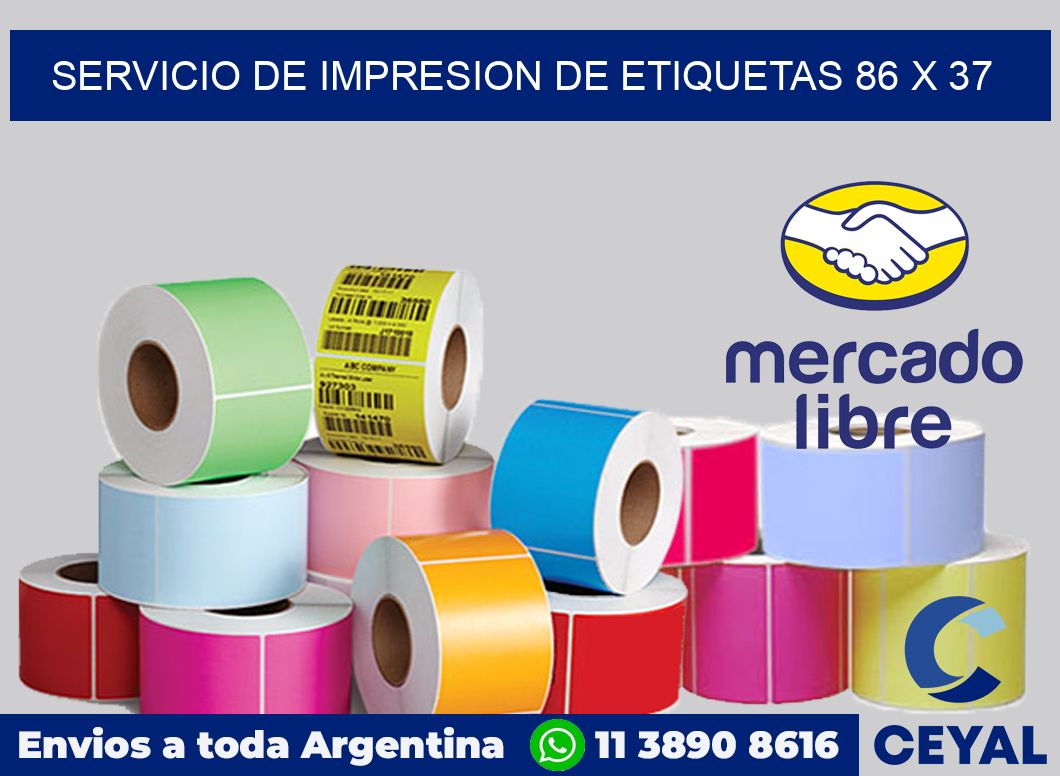 servicio de impresion de etiquetas 86 x 37