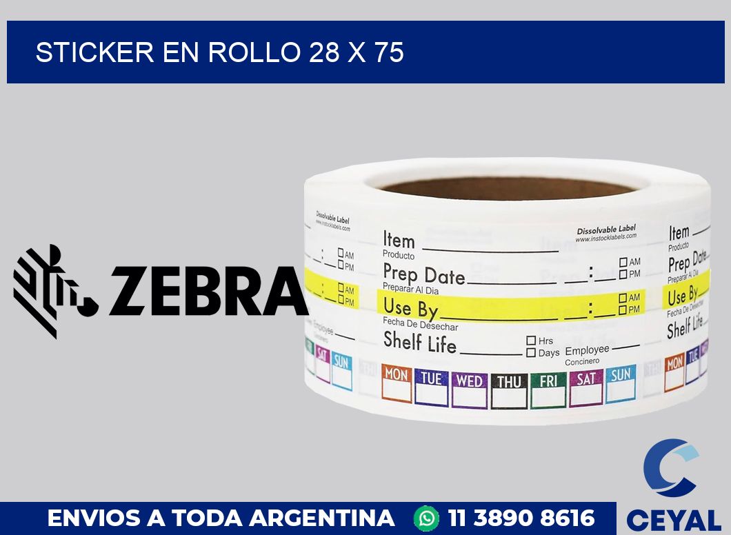 sticker en rollo 28 x 75