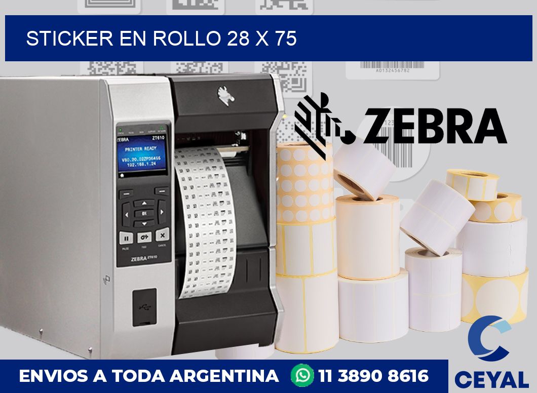 sticker en rollo 28 x 75