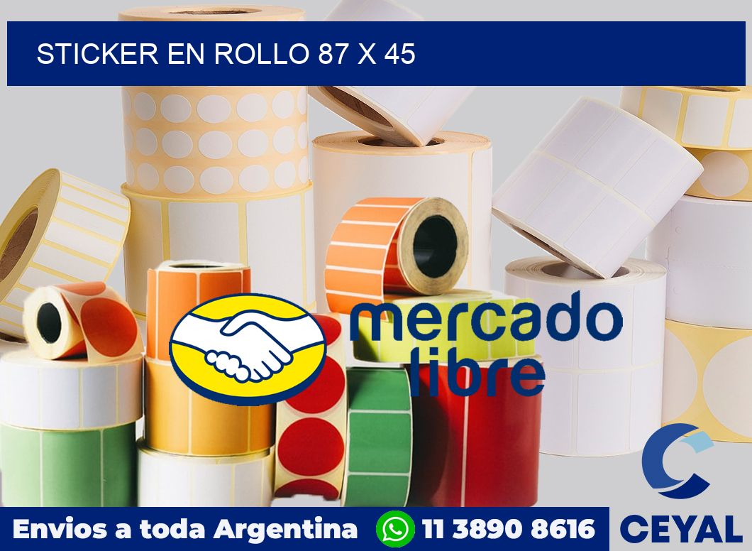 sticker en rollo 87 x 45