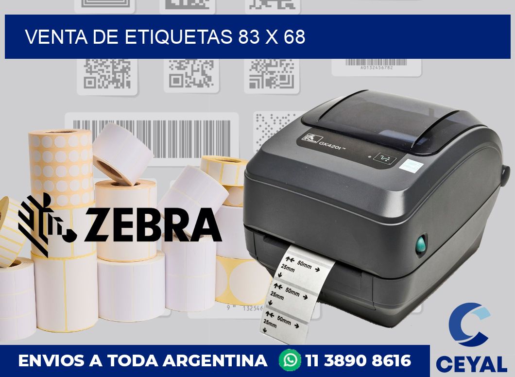 venta de etiquetas 83 x 68
