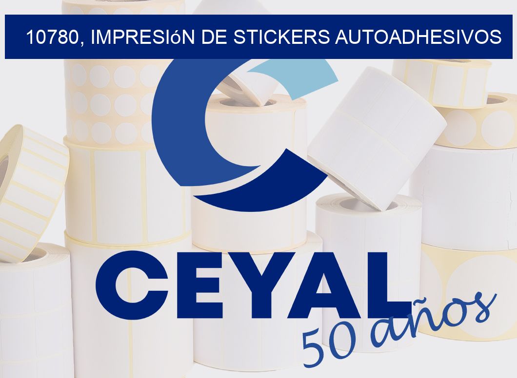 10780, impresión de stickers autoadhesivos