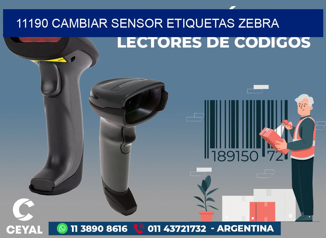 11190 CAMBIAR SENSOR ETIQUETAS ZEBRA