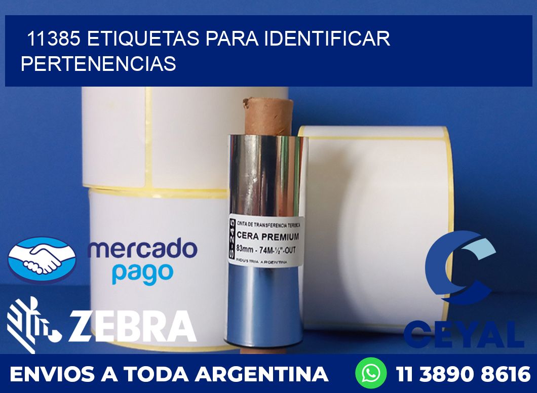 11385 ETIQUETAS PARA IDENTIFICAR PERTENENCIAS