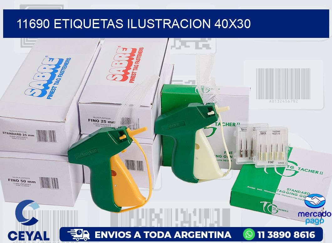 11690 ETIQUETAS ILUSTRACION 40X30