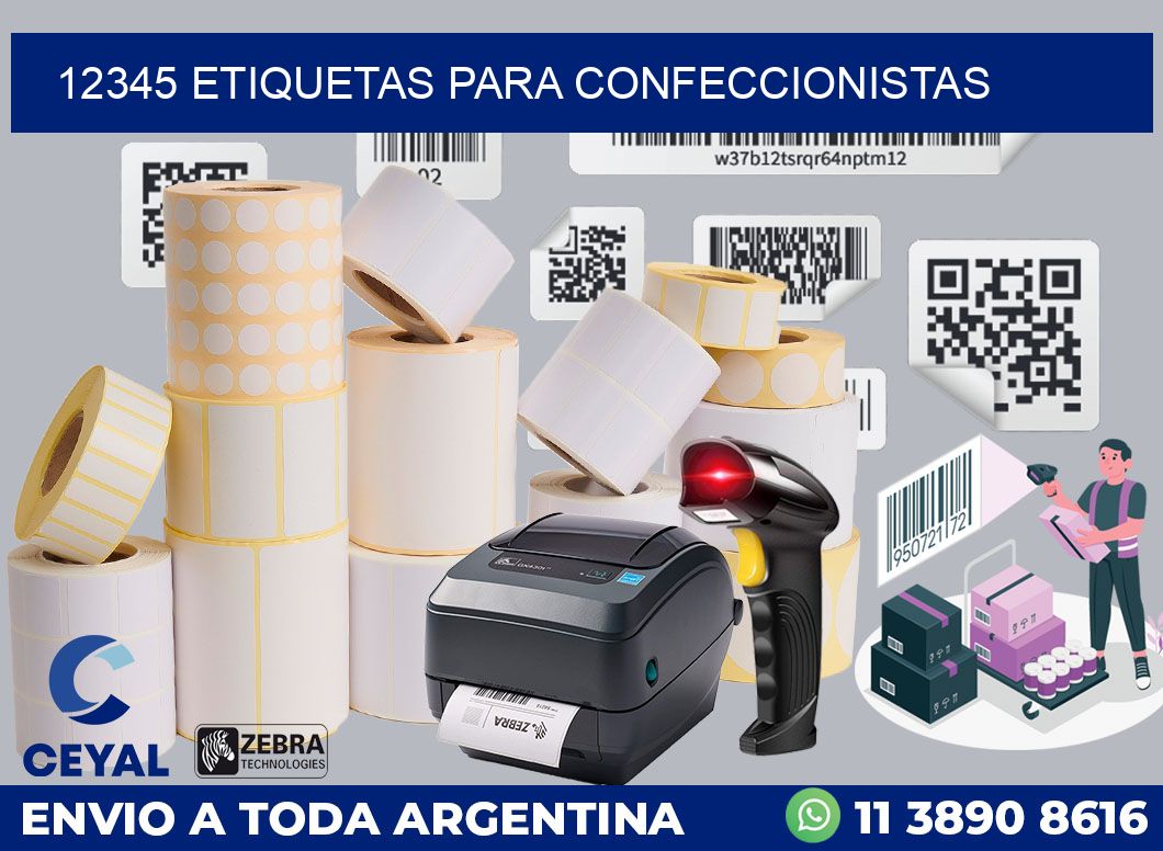 12345 ETIQUETAS PARA CONFECCIONISTAS