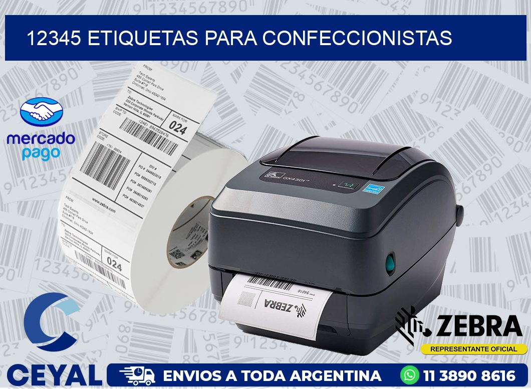 12345 ETIQUETAS PARA CONFECCIONISTAS