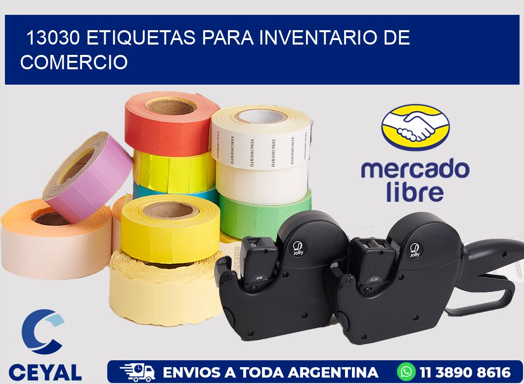 13030 ETIQUETAS PARA INVENTARIO DE COMERCIO