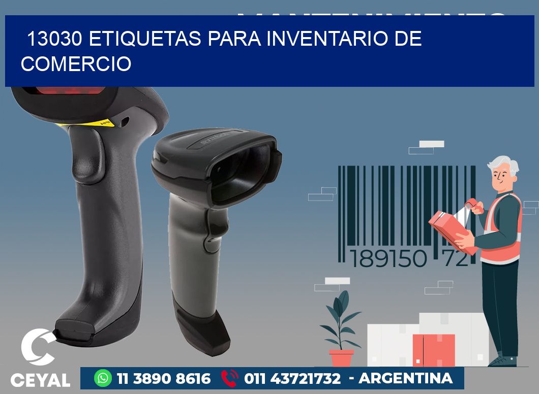 13030 ETIQUETAS PARA INVENTARIO DE COMERCIO