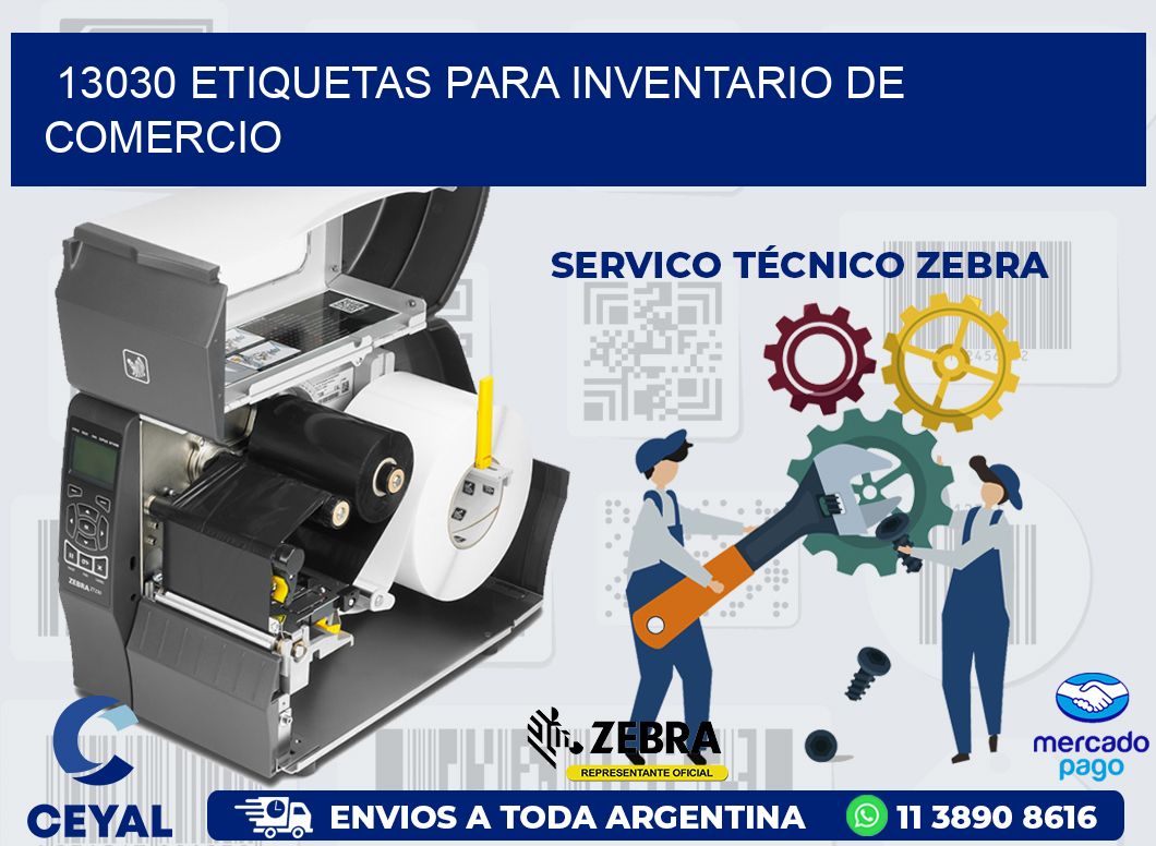13030 ETIQUETAS PARA INVENTARIO DE COMERCIO