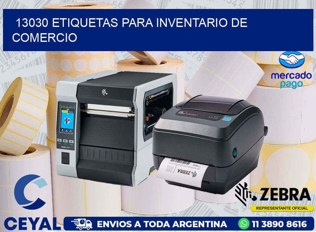 13030 ETIQUETAS PARA INVENTARIO DE COMERCIO