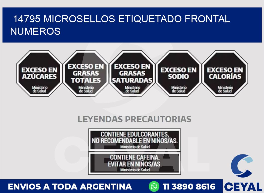 14795 MICROSELLOS ETIQUETADO FRONTAL NUMEROS