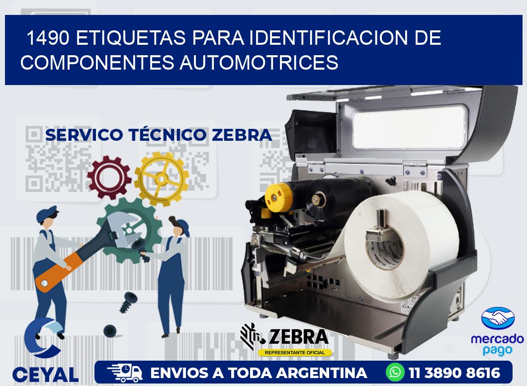 1490 ETIQUETAS PARA IDENTIFICACION DE COMPONENTES AUTOMOTRICES