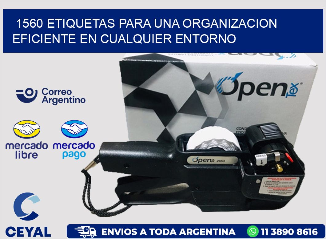 1560 ETIQUETAS PARA UNA ORGANIZACION EFICIENTE EN CUALQUIER ENTORNO