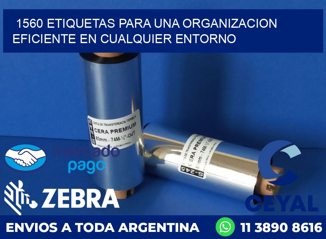 1560 ETIQUETAS PARA UNA ORGANIZACION EFICIENTE EN CUALQUIER ENTORNO