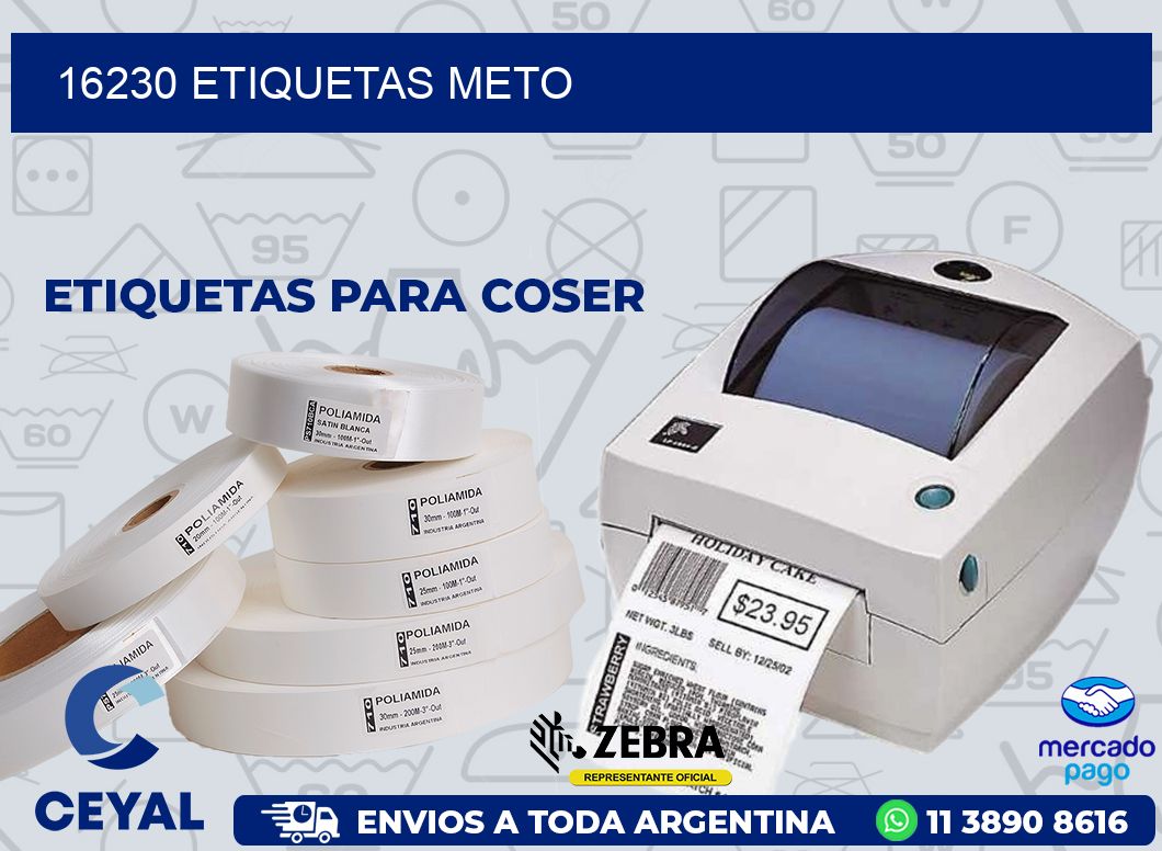 16230 ETIQUETAS METO