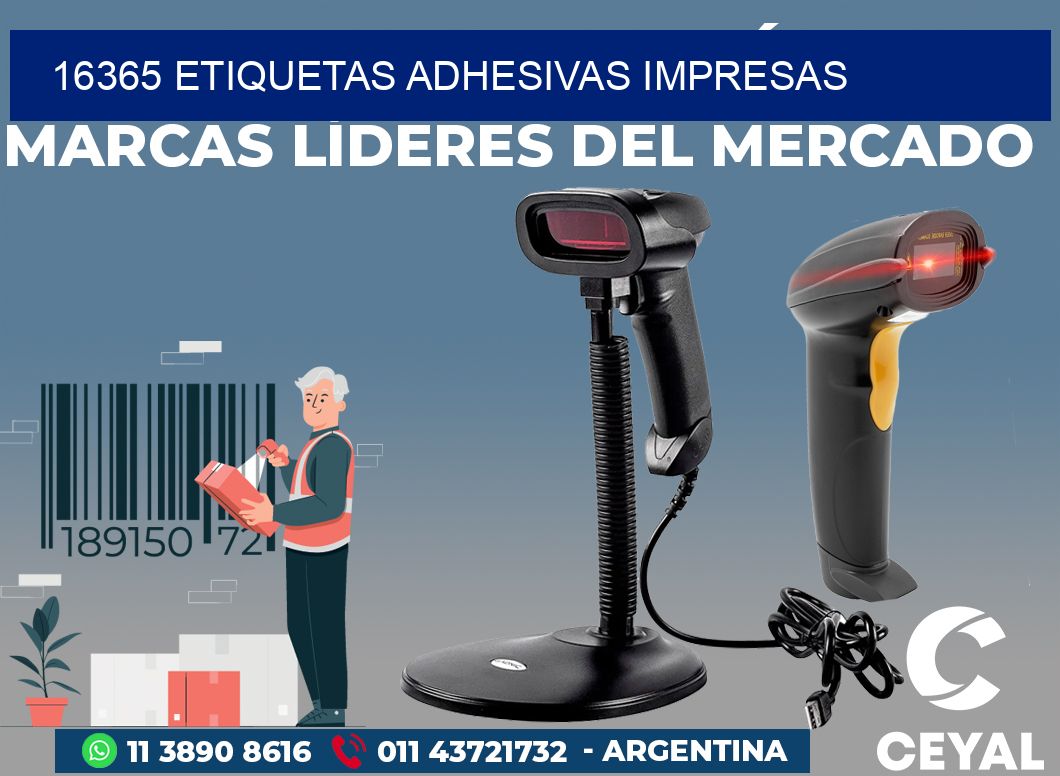 16365 ETIQUETAS ADHESIVAS IMPRESAS