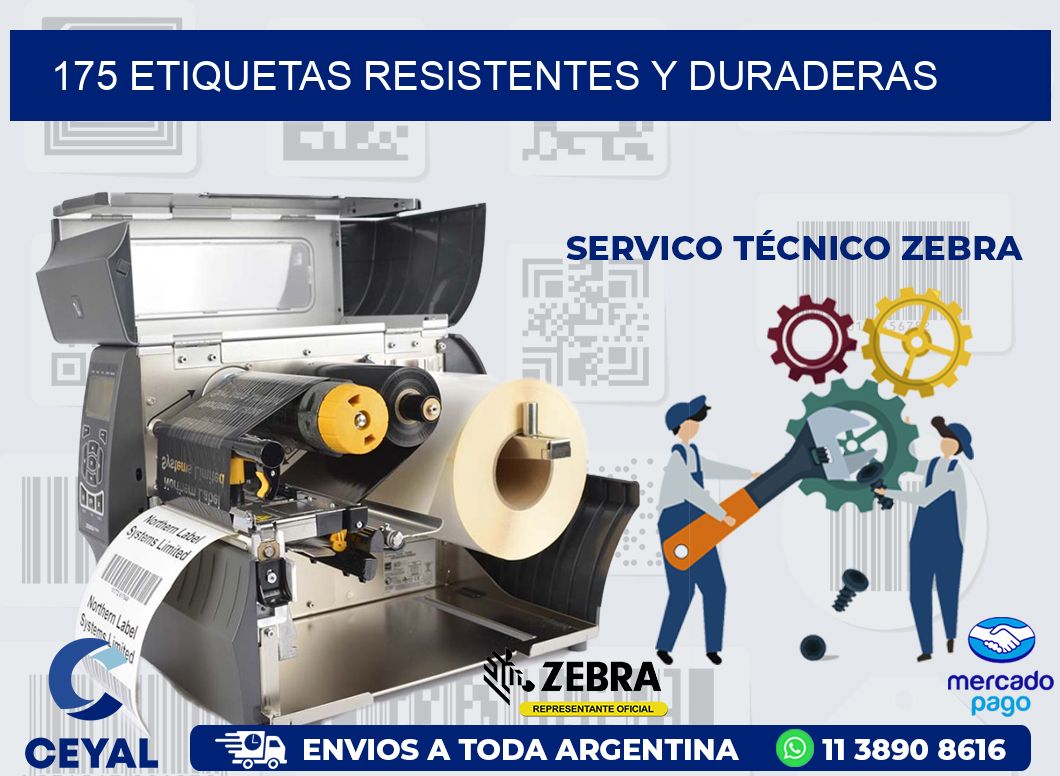 175 ETIQUETAS RESISTENTES Y DURADERAS