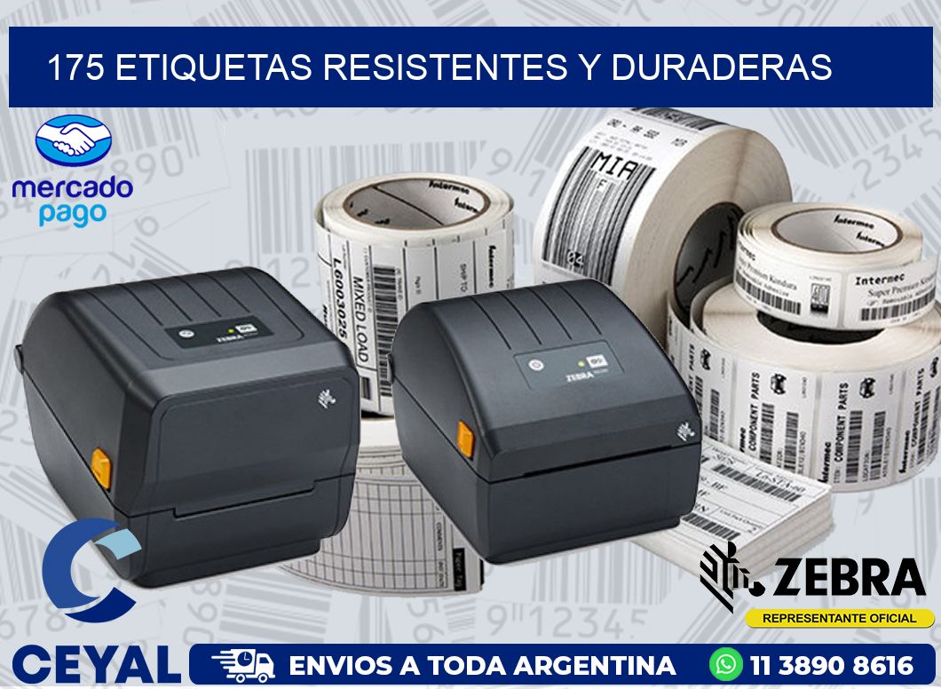 175 ETIQUETAS RESISTENTES Y DURADERAS