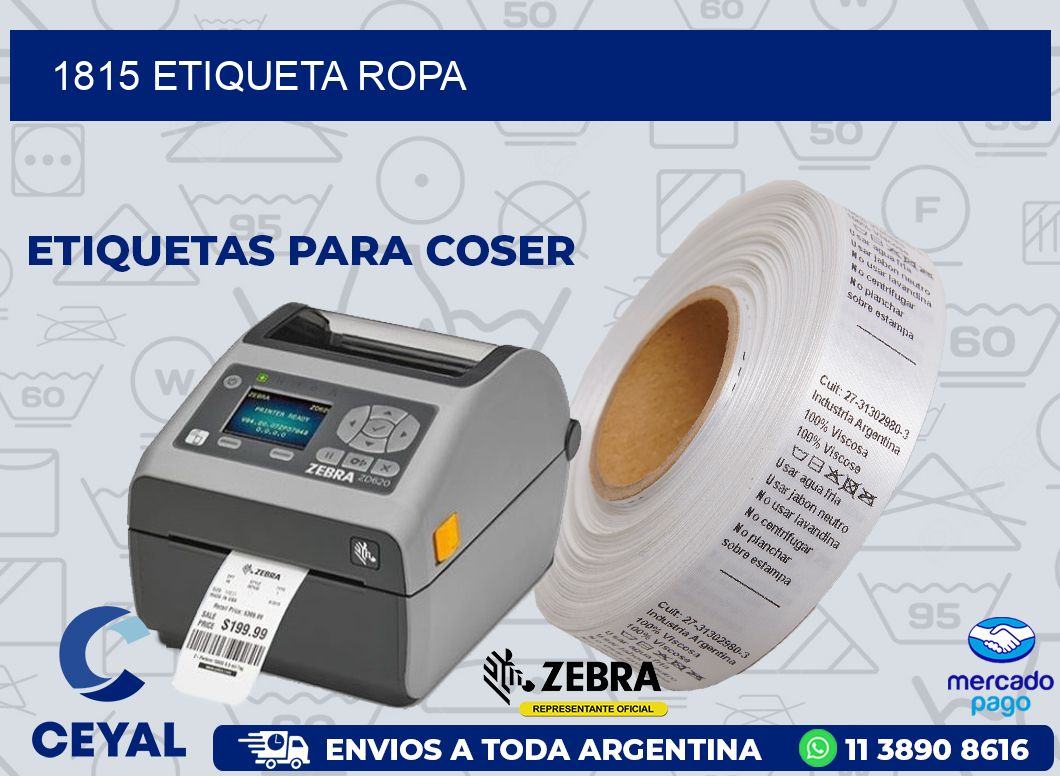 1815 ETIQUETA ROPA