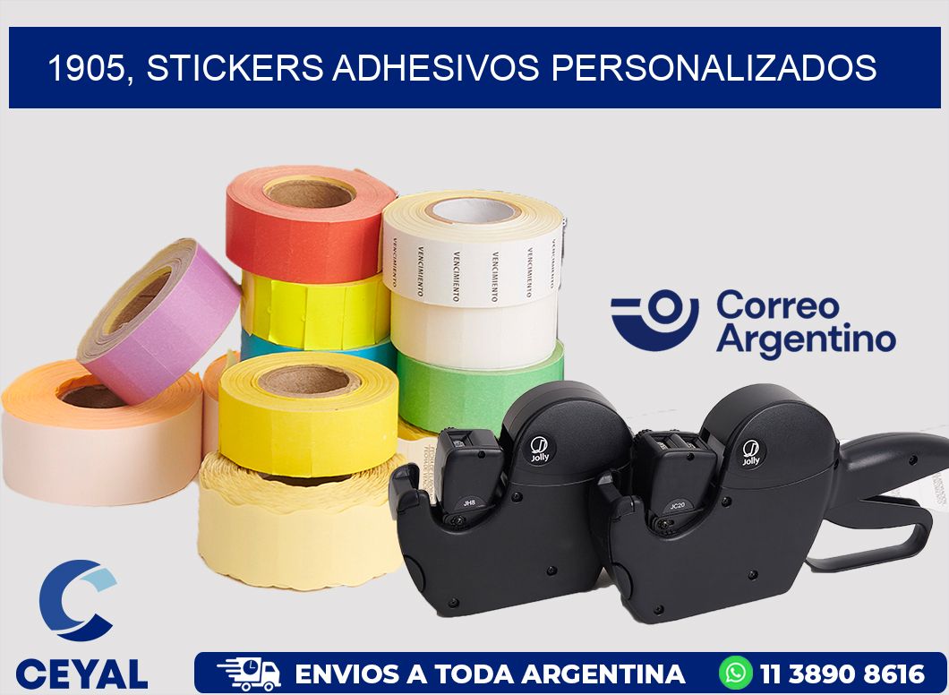 1905, stickers adhesivos personalizados