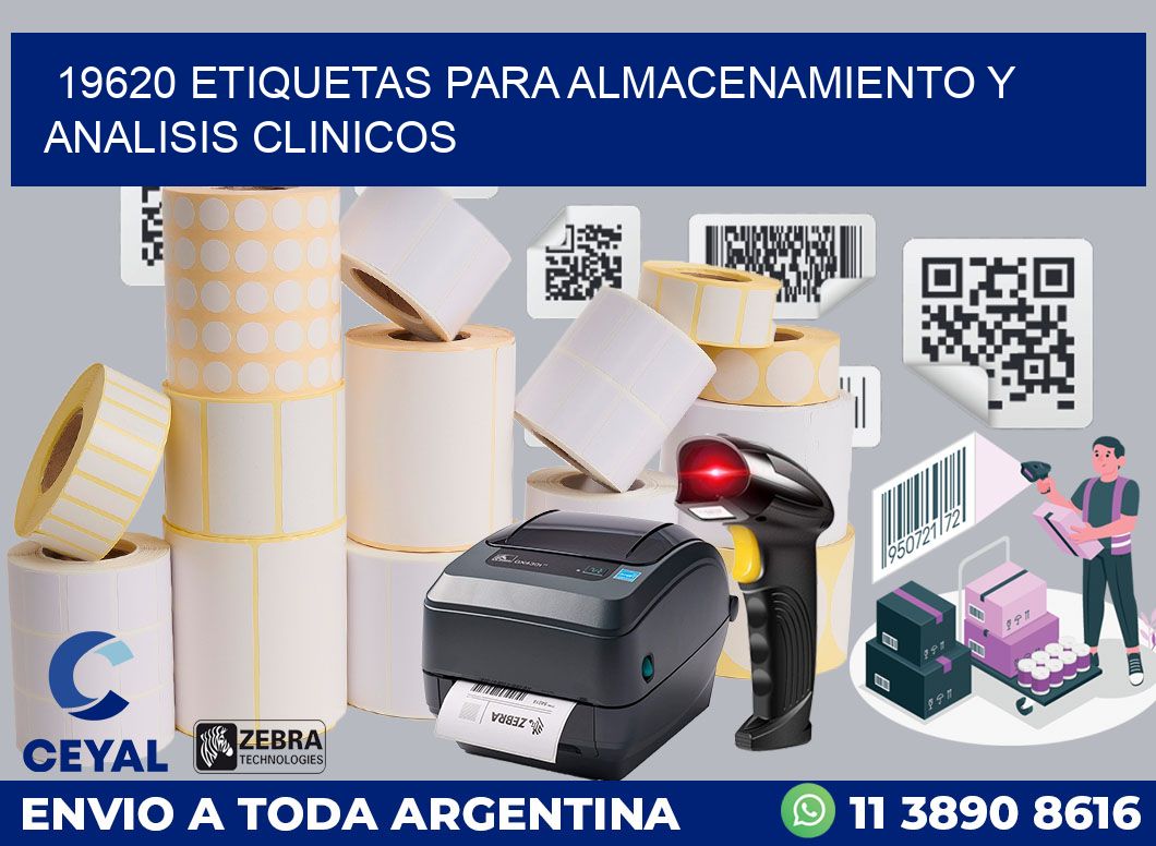 19620 ETIQUETAS PARA ALMACENAMIENTO Y ANALISIS CLINICOS