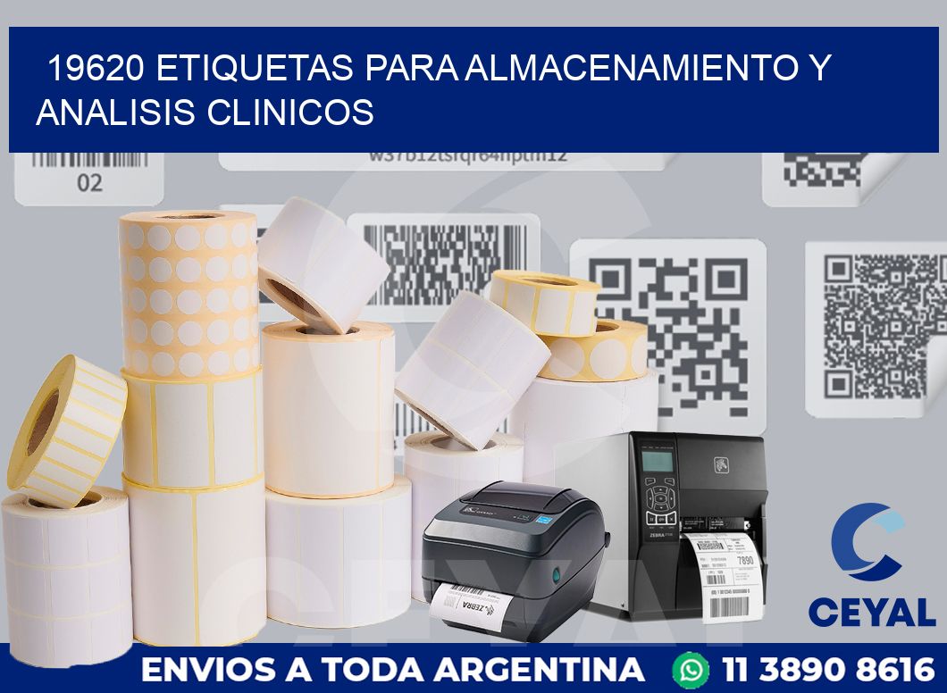 19620 ETIQUETAS PARA ALMACENAMIENTO Y ANALISIS CLINICOS