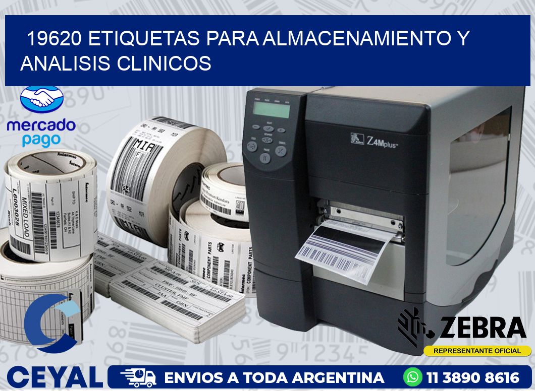 19620 ETIQUETAS PARA ALMACENAMIENTO Y ANALISIS CLINICOS