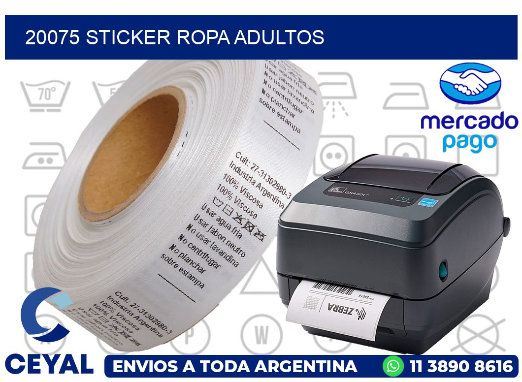 20075 STICKER ROPA ADULTOS