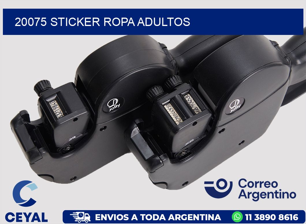 20075 STICKER ROPA ADULTOS