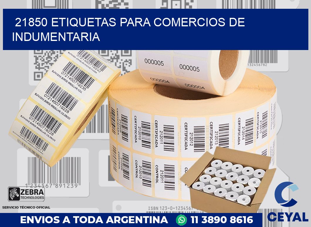 21850 ETIQUETAS PARA COMERCIOS DE INDUMENTARIA