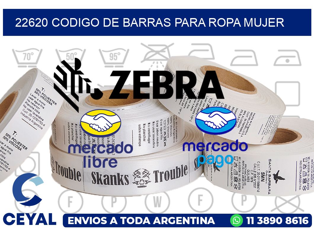 22620 CODIGO DE BARRAS PARA ROPA MUJER