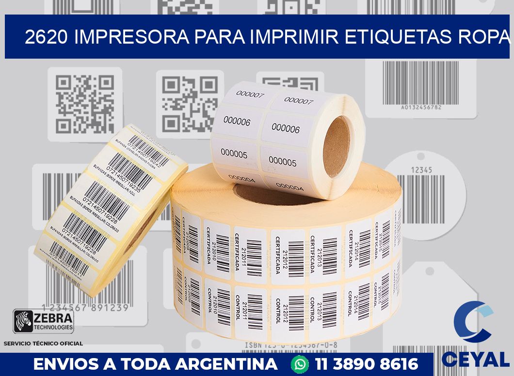 2620 IMPRESORA PARA IMPRIMIR ETIQUETAS ROPA