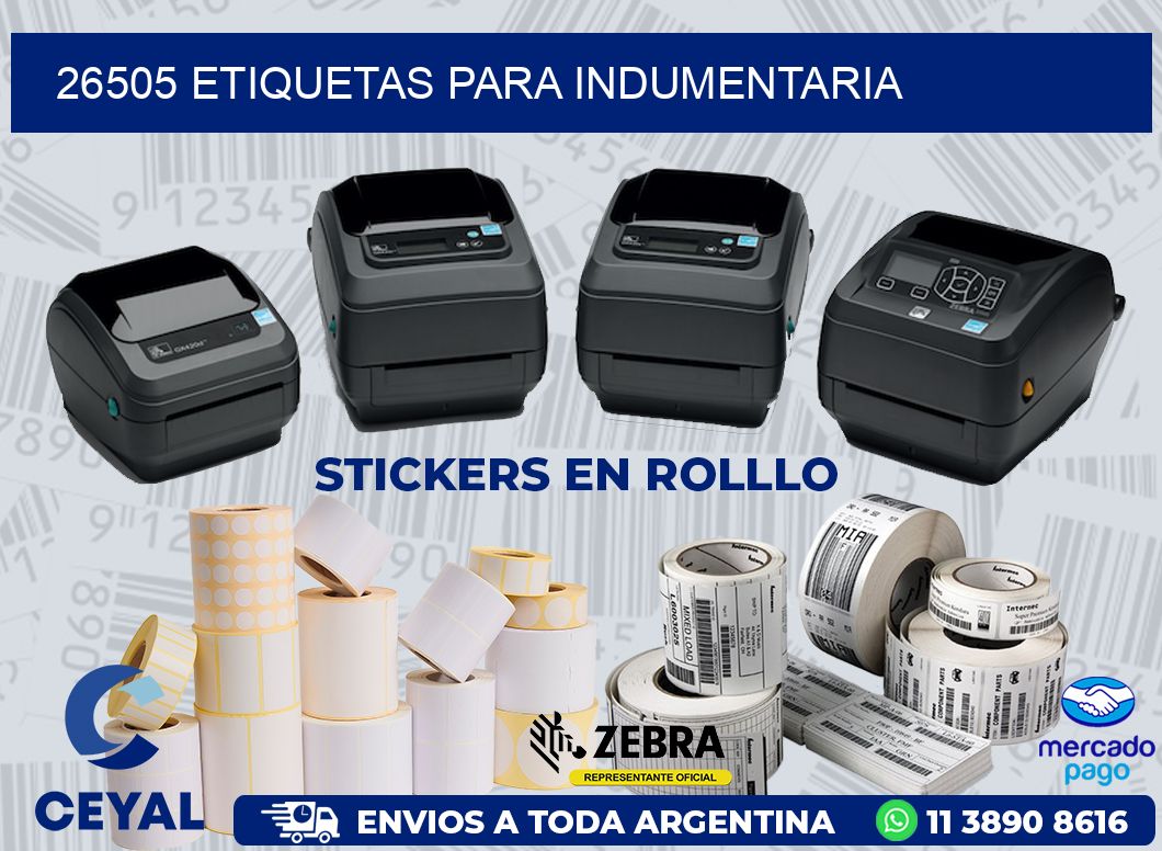 26505 ETIQUETAS PARA INDUMENTARIA