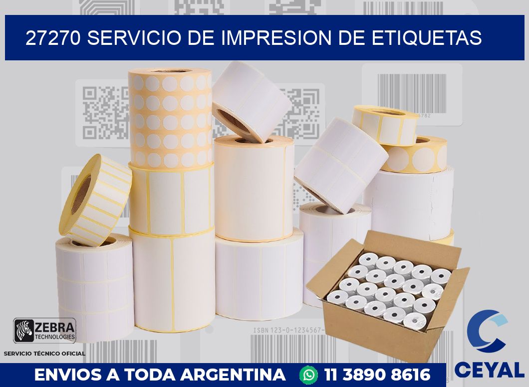 27270 SERVICIO DE IMPRESION DE ETIQUETAS